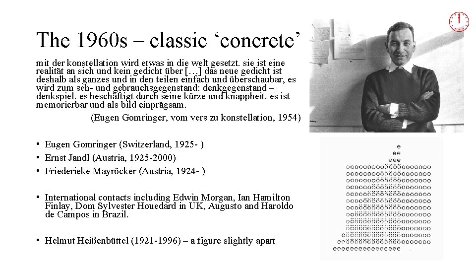 The 1960 s – classic ‘concrete’ mit der konstellation wird etwas in die welt