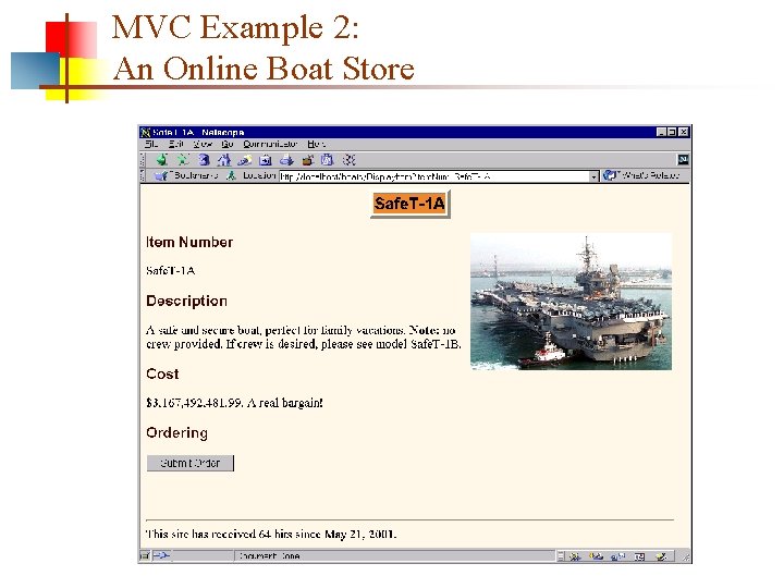 MVC Example 2: An Online Boat Store 