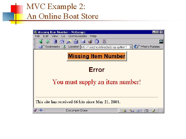 MVC Example 2: An Online Boat Store 