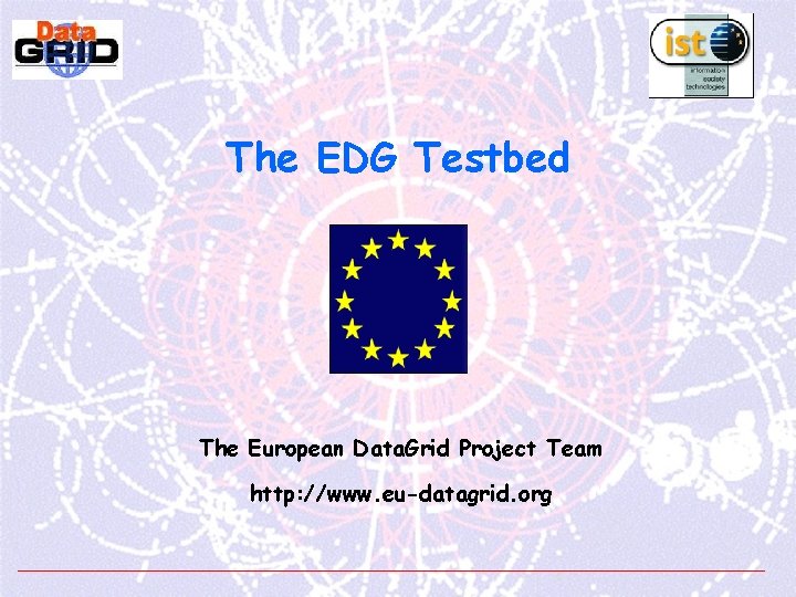 The EDG Testbed The European Data. Grid Project Team http: //www. eu-datagrid. org 