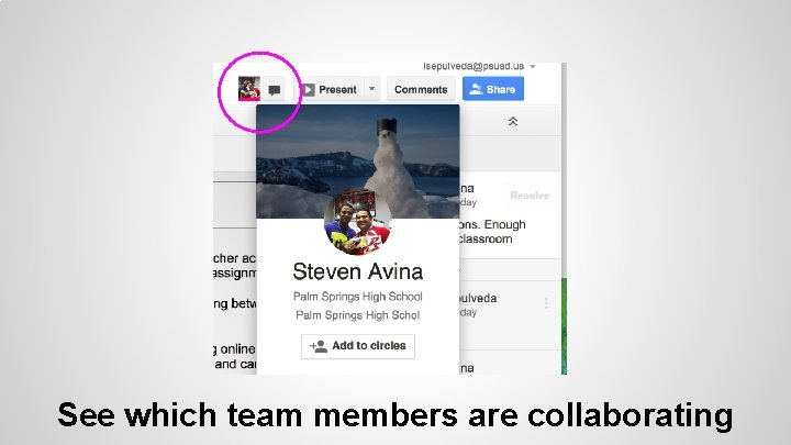 See which team members are collaborating 