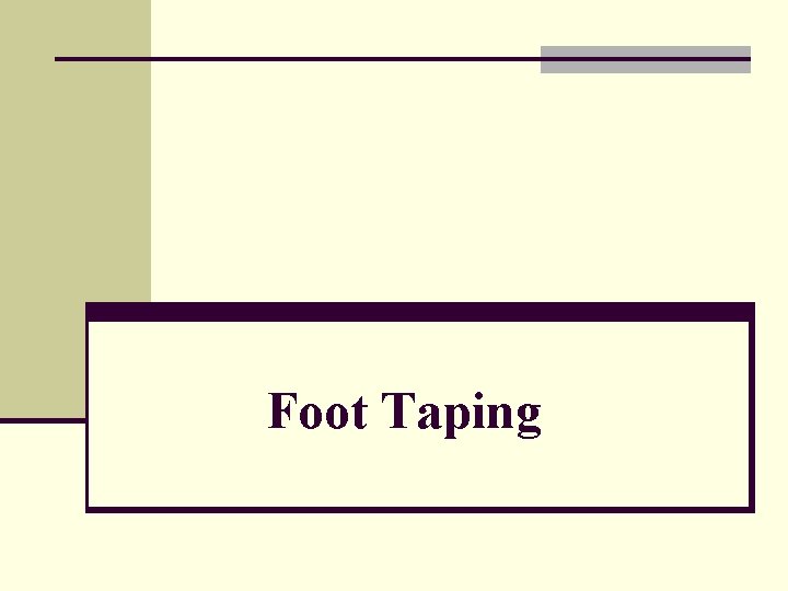 Foot Taping 