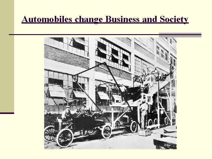 Automobiles change Business and Society 