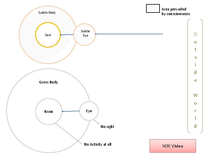 Area pervaded by consciousness Subtle Body Soul Subtle Eye O u t s i
