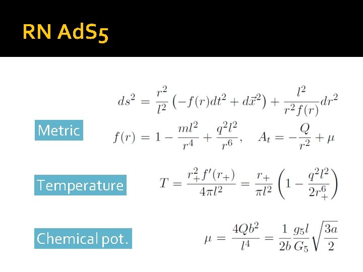 RN Ad. S 5 Metric Temperature Chemical pot. 