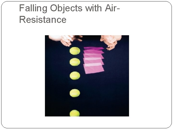 Falling Objects with Air. Resistance 