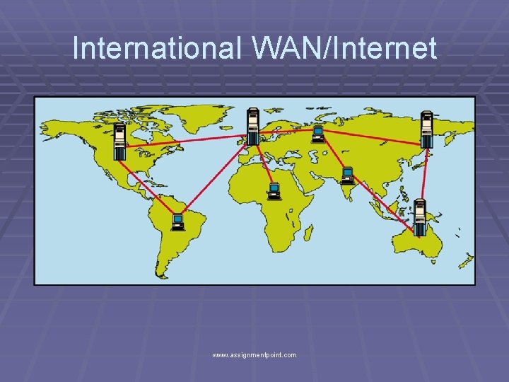 International WAN/Internet www. assignmentpoint. com 