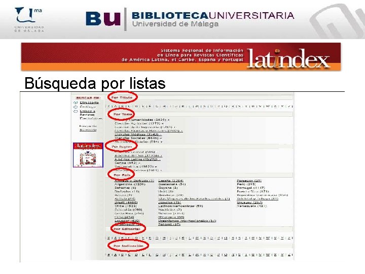 Búsqueda por listas 