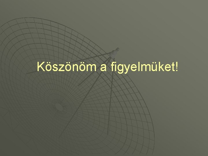 Köszönöm a figyelmüket! 