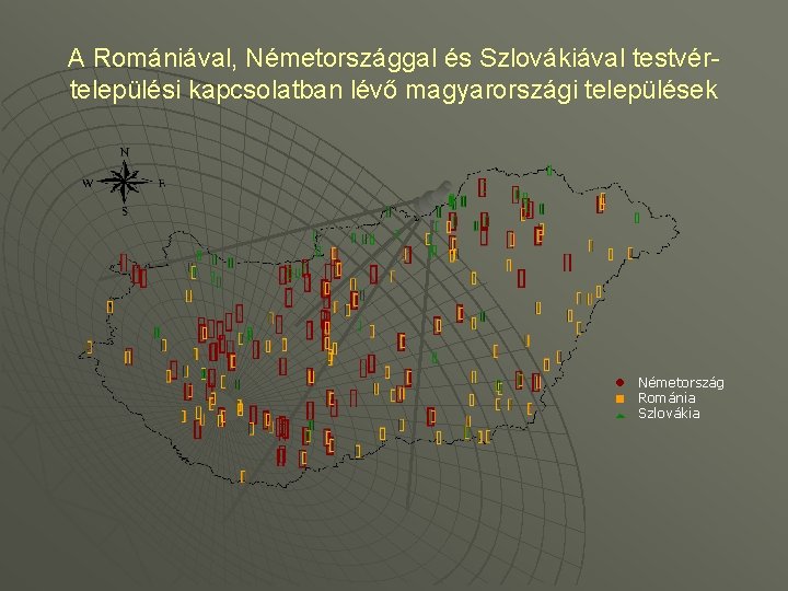 A Romániával, Németországgal és Szlovákiával testvértelepülési kapcsolatban lévő magyarországi települések Németország Románia Szlovákia 