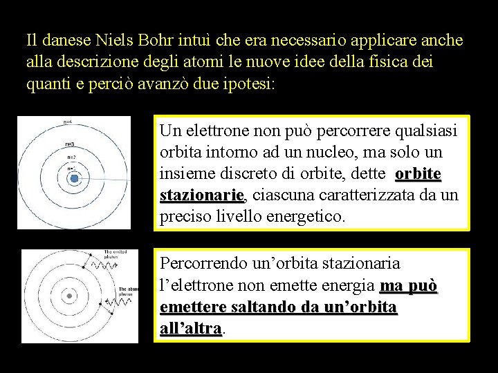 Il danese Niels Bohr intuì che era necessario applicare anche alla descrizione degli atomi