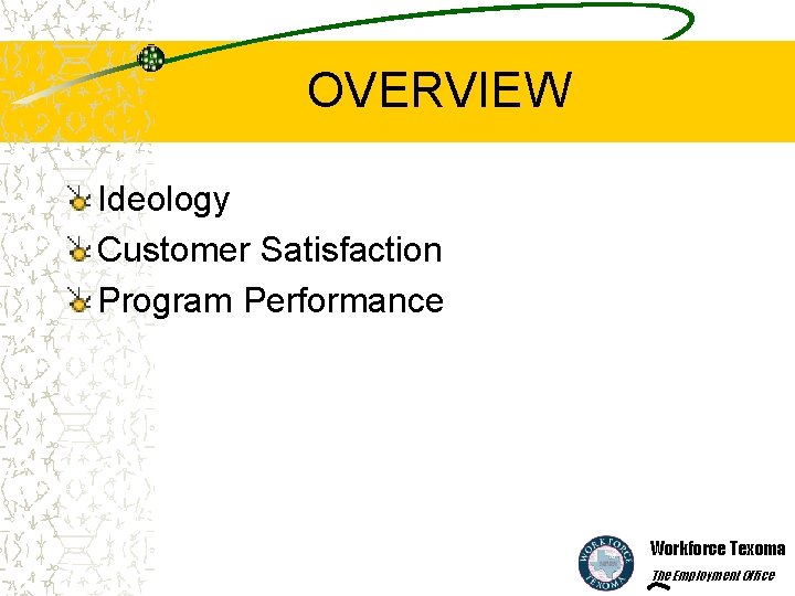 OVERVIEW Ideology Customer Satisfaction Program Performance Workforce Texoma The Employment Office 