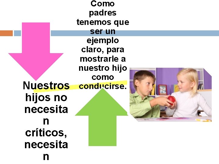 Nuestros hijos no necesita n críticos, necesita n Como padres tenemos que ser un