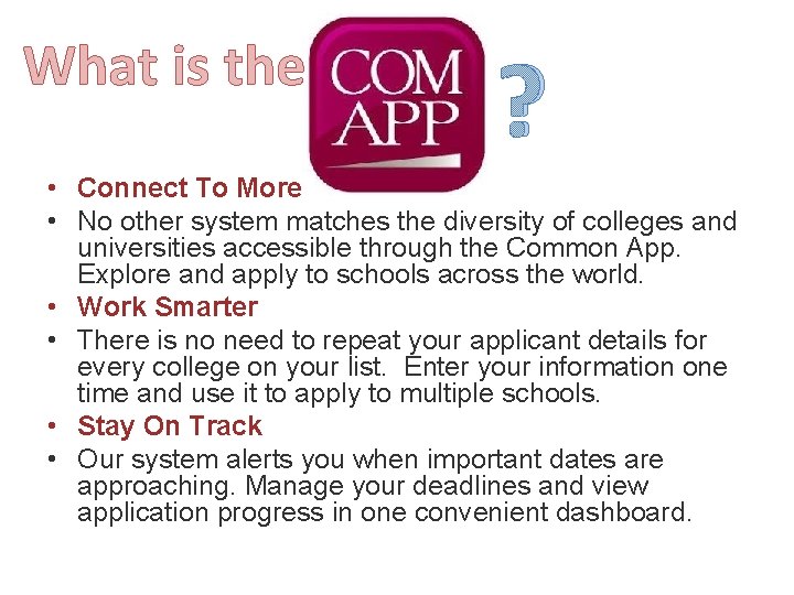 What is the • ? • Connect To More • No other system matches What is the • ? • Connect To More • No other system matches