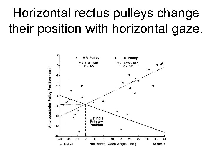 Horizontal rectus pulleys change their position with horizontal gaze. 