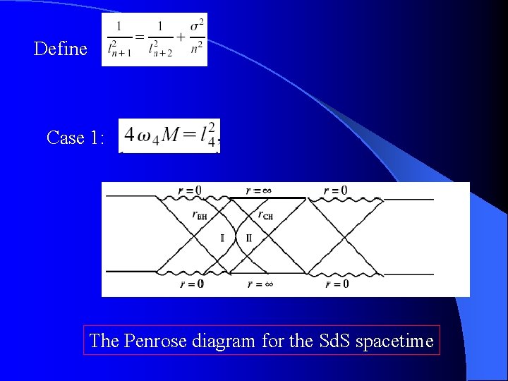 Define Case 1: The Penrose diagram for the Sd. S spacetime 