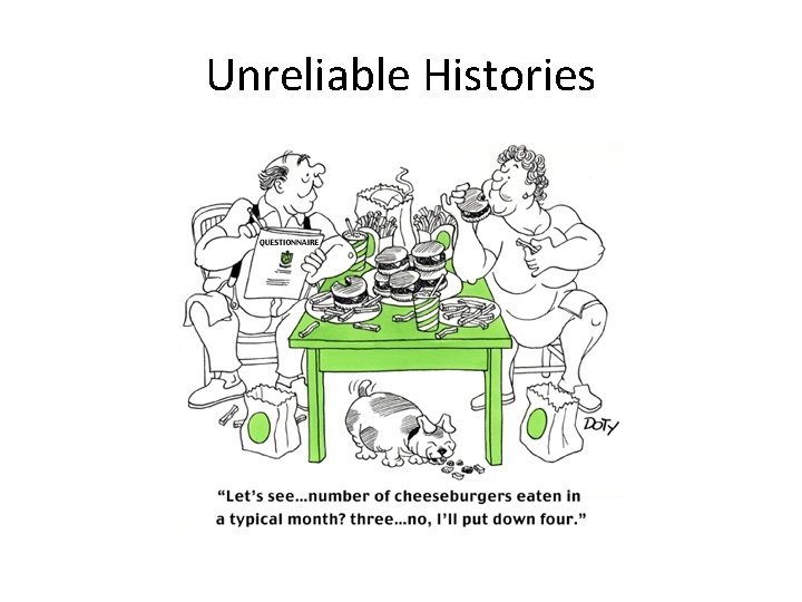 Unreliable Histories 