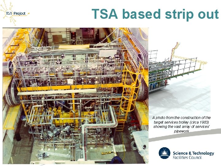 TSA based strip out A photo from the construction of the target services trolley
