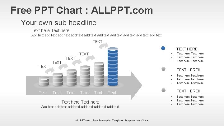 Free PPT Chart : ALLPPT. com Your own sub headline Text here Add text