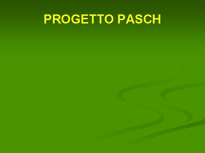 PROGETTO PASCH 