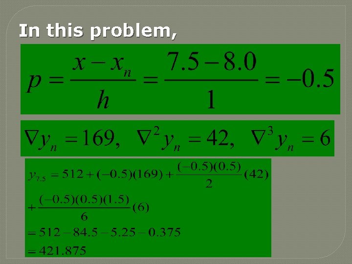 In this problem, 