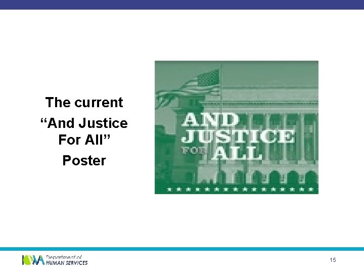 The current “And Justice For All” Poster 15 