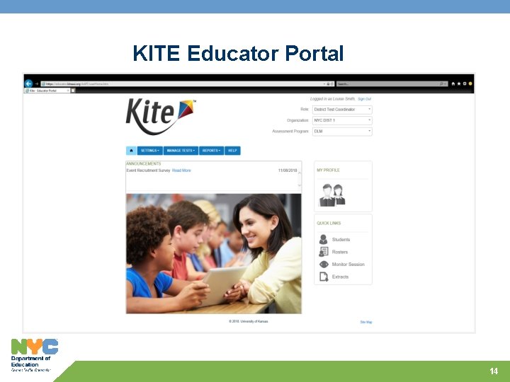 KITE Educator Portal 14 