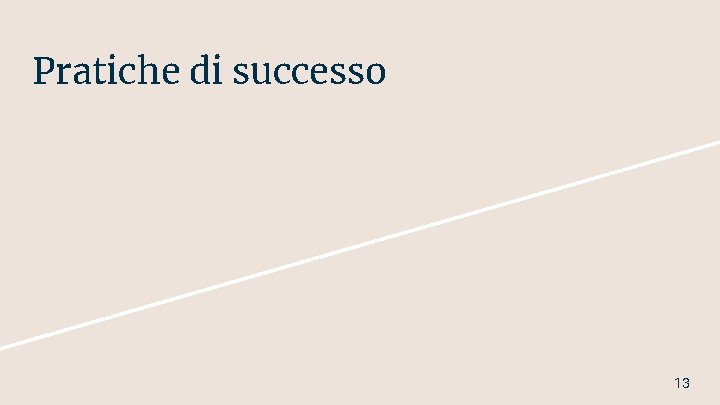 Pratiche di successo 13 