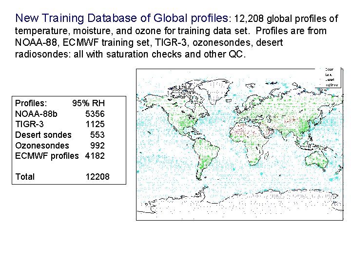 New Training Database of Global profiles: 12, 208 global profiles of temperature, moisture, and