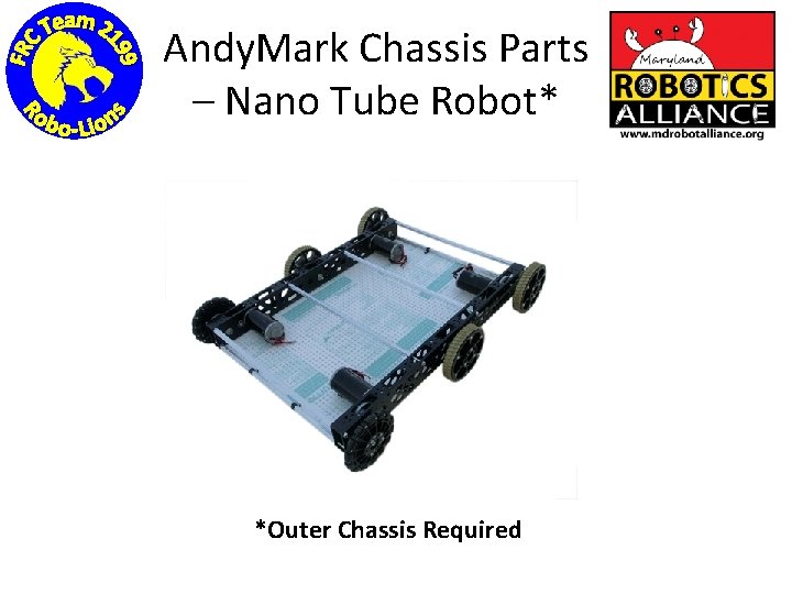 Andy. Mark Chassis Parts – Nano Tube Robot* *Outer Chassis Required 