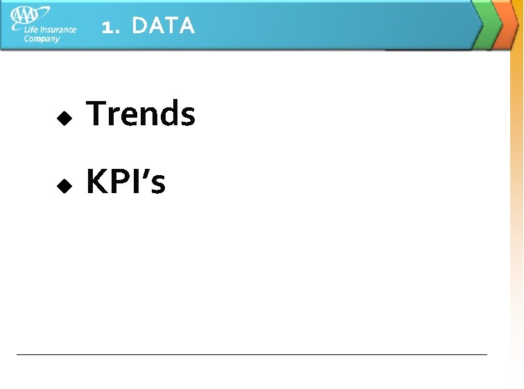 1. DATA Trends KPI’s 
