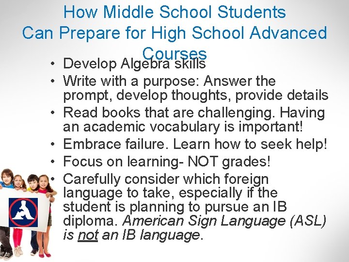 How Middle School Students Can Prepare for High School Advanced Courses • Develop Algebra
