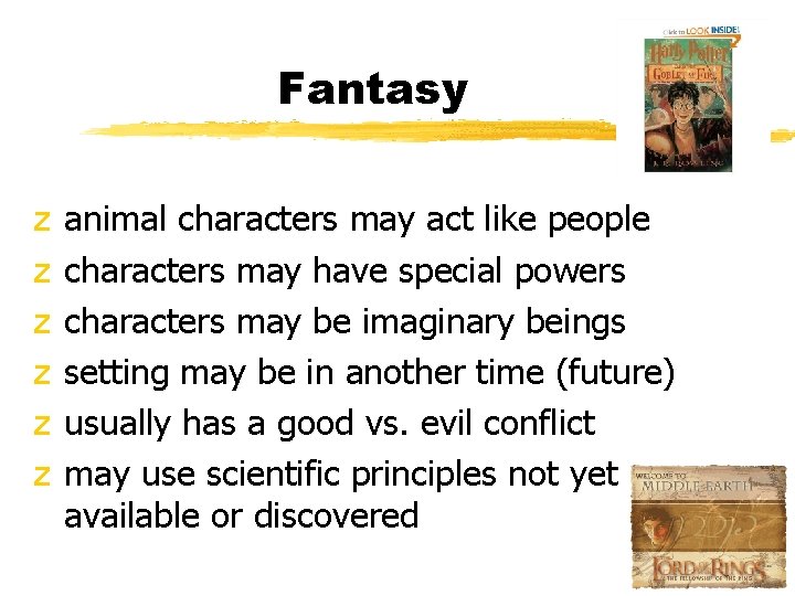 Fantasy z z z animal characters may act like people characters may have special