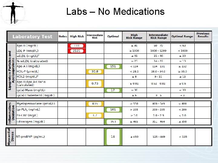 Labs – No Medications 