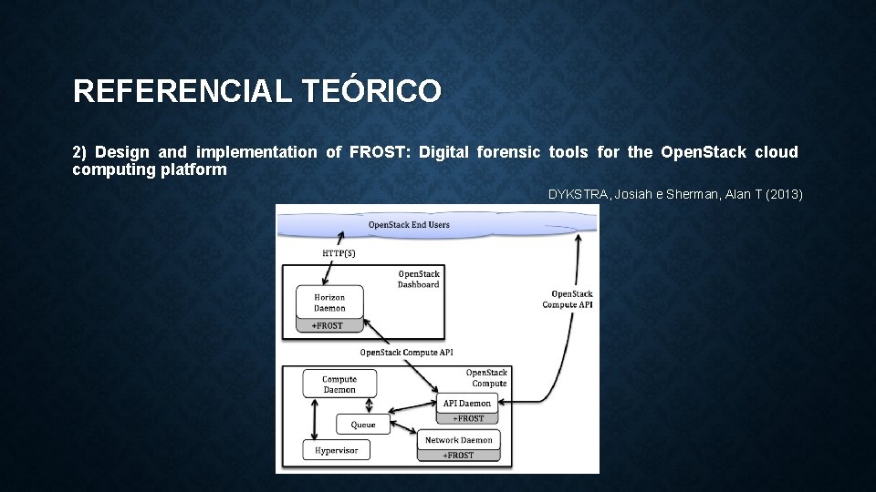REFERENCIAL TEÓRICO 2) Design and implementation of FROST: Digital forensic tools for the Open.