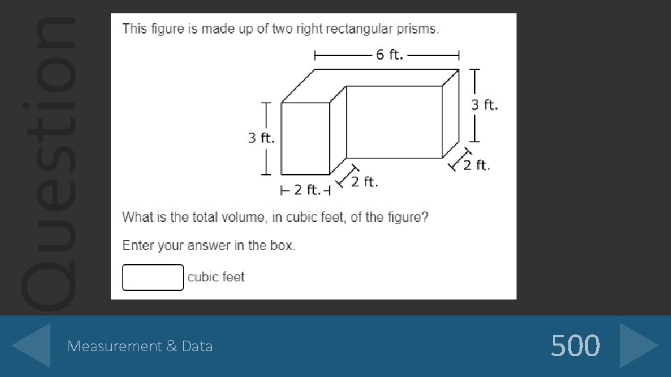 Question Measurement & Data 500 