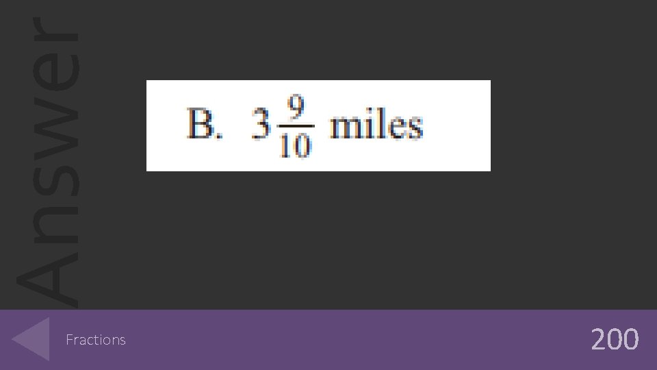 Answer Fractions 200 