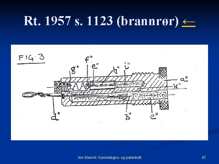 Rt. 1957 s. 1123 (brannrør) ← Are Stenvik: Kjennetegns- og patentrett 67 