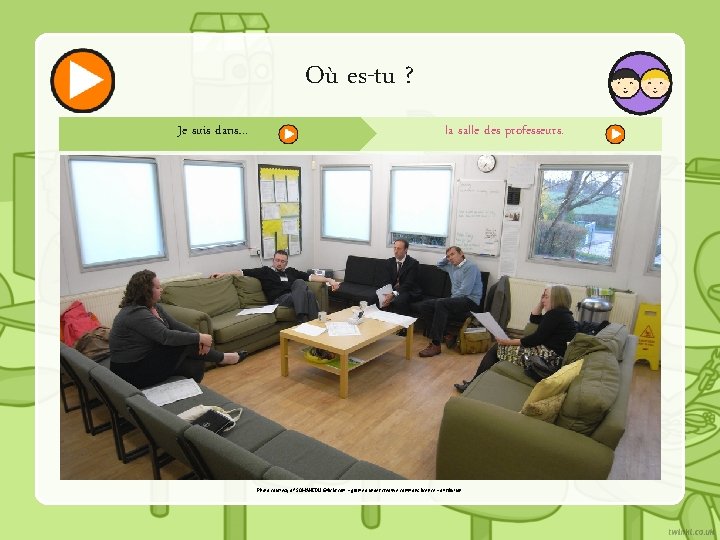 Où es-tu ? Je suis dans… la salle des professeurs. Photo courtesy of SOMANEDU