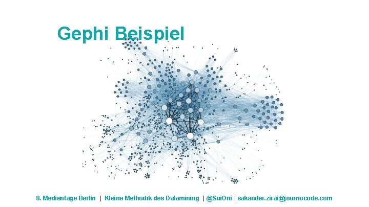 Gephi Beispiel 8. Medientage Berlin | Kleine Methodik des Datamining | @Sui. Oni |