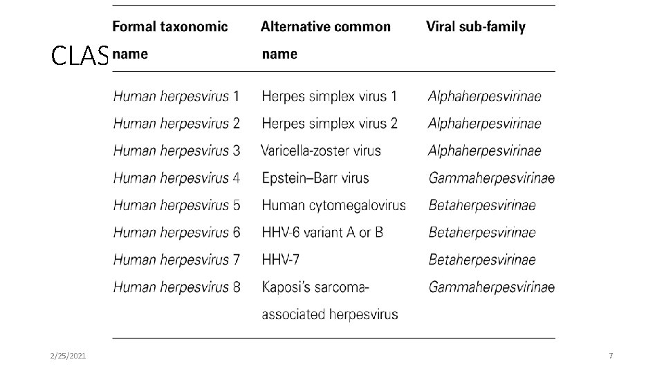 CLASSIFICATION 2/25/2021 7 