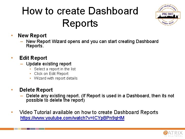 How to create Dashboard Reports • New Report – New Report Wizard opens and