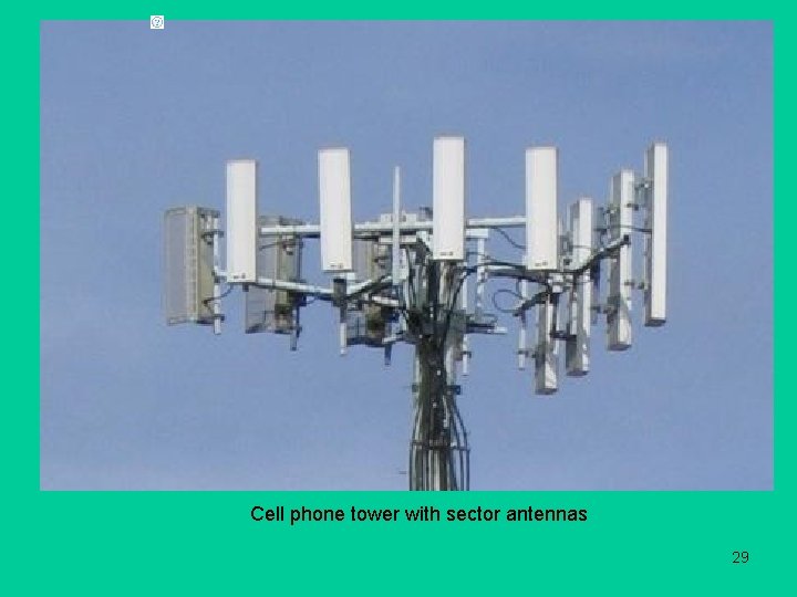 Cell phone tower with sector antennas 29 