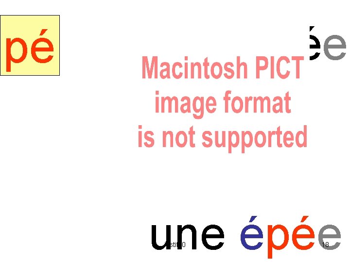 épée pé une épée instit 90 18 