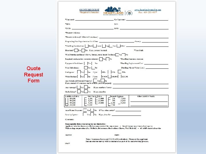 Quote Request Form 