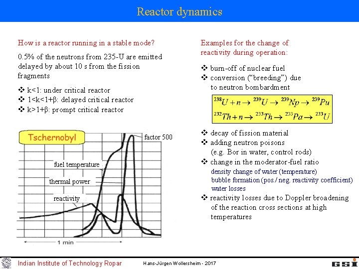 Reactor dynamics How is a reactor running in a stable mode? 0. 5% of Reactor dynamics How is a reactor running in a stable mode? 0. 5% of