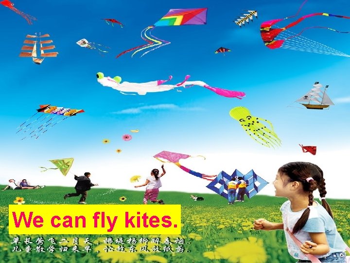 We can fly kites. 