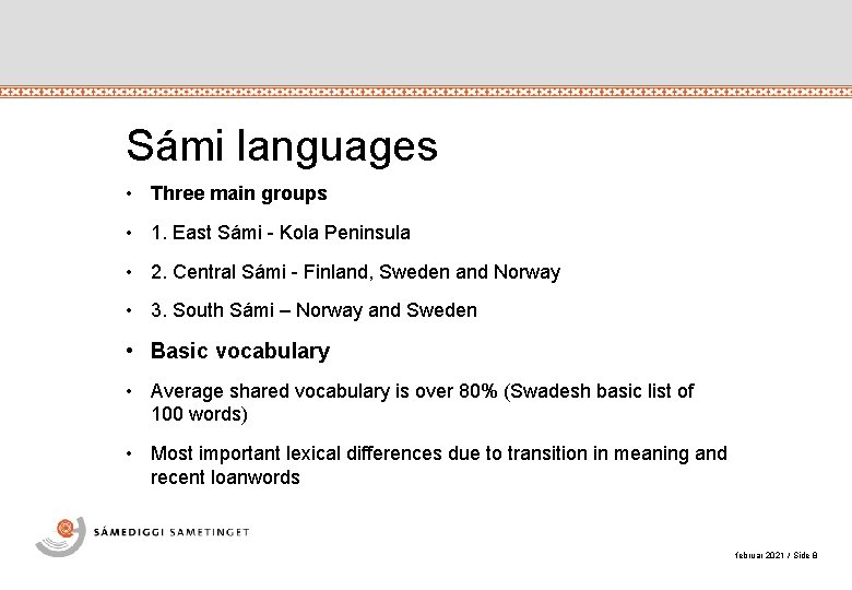Sami terminology work developing Sami terminology across borders