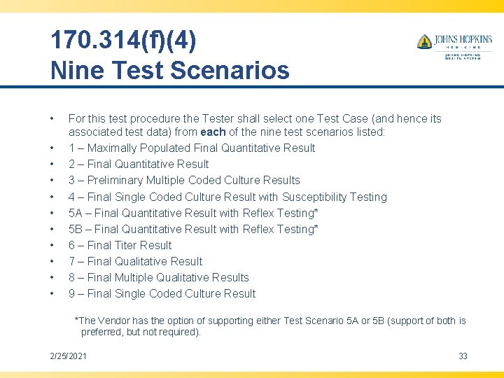 170. 314(f)(4) Nine Test Scenarios • • • For this test procedure the Tester 170. 314(f)(4) Nine Test Scenarios • • • For this test procedure the Tester