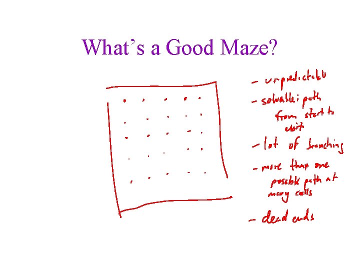 What’s a Good Maze? 